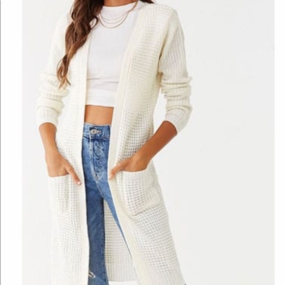 Ambiance Tops - Ribbed longline cardigan